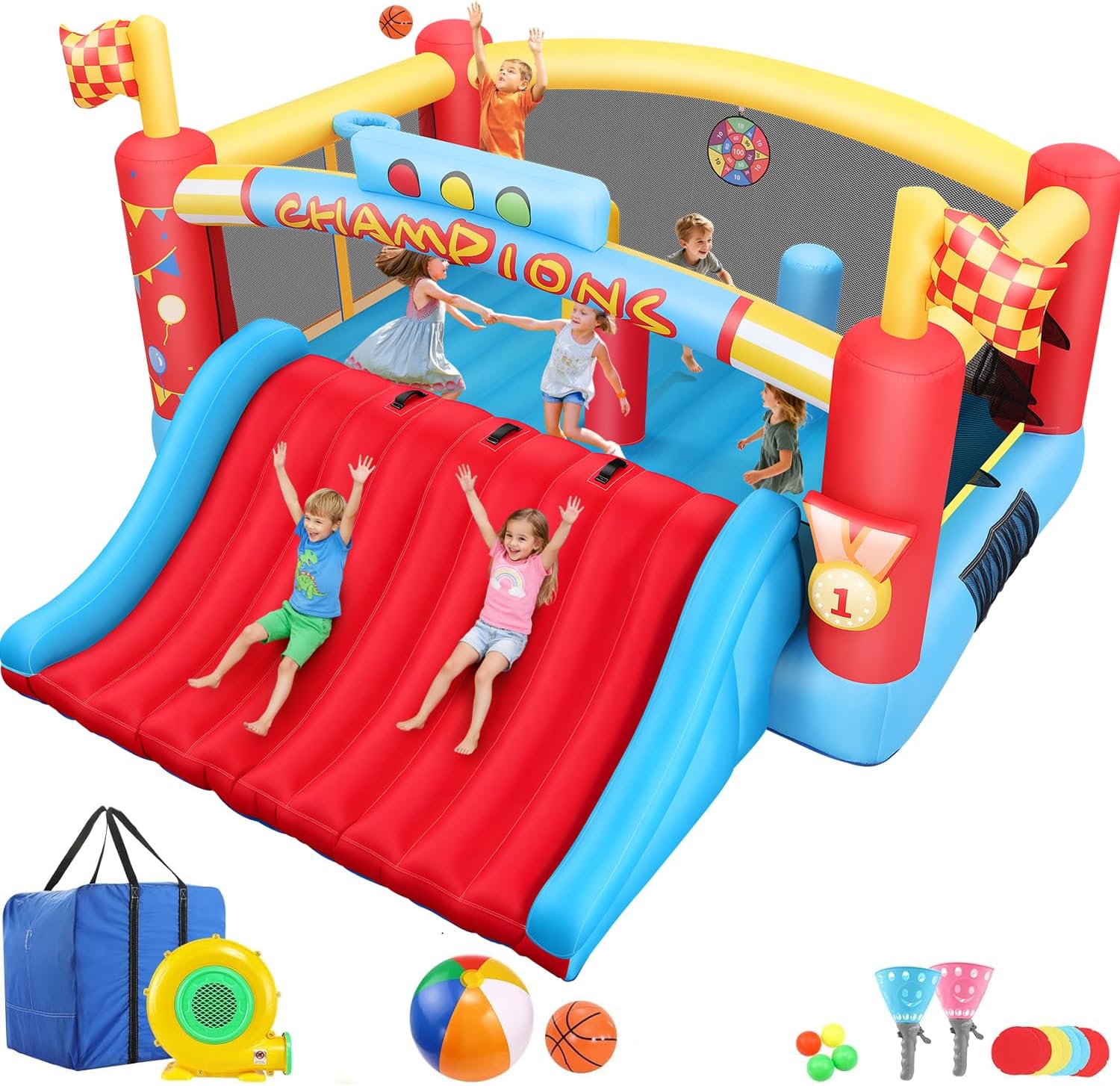 Kids Outdoor Basketball Hoop - بيت قفز قابل للنفخ كبير للأطفال