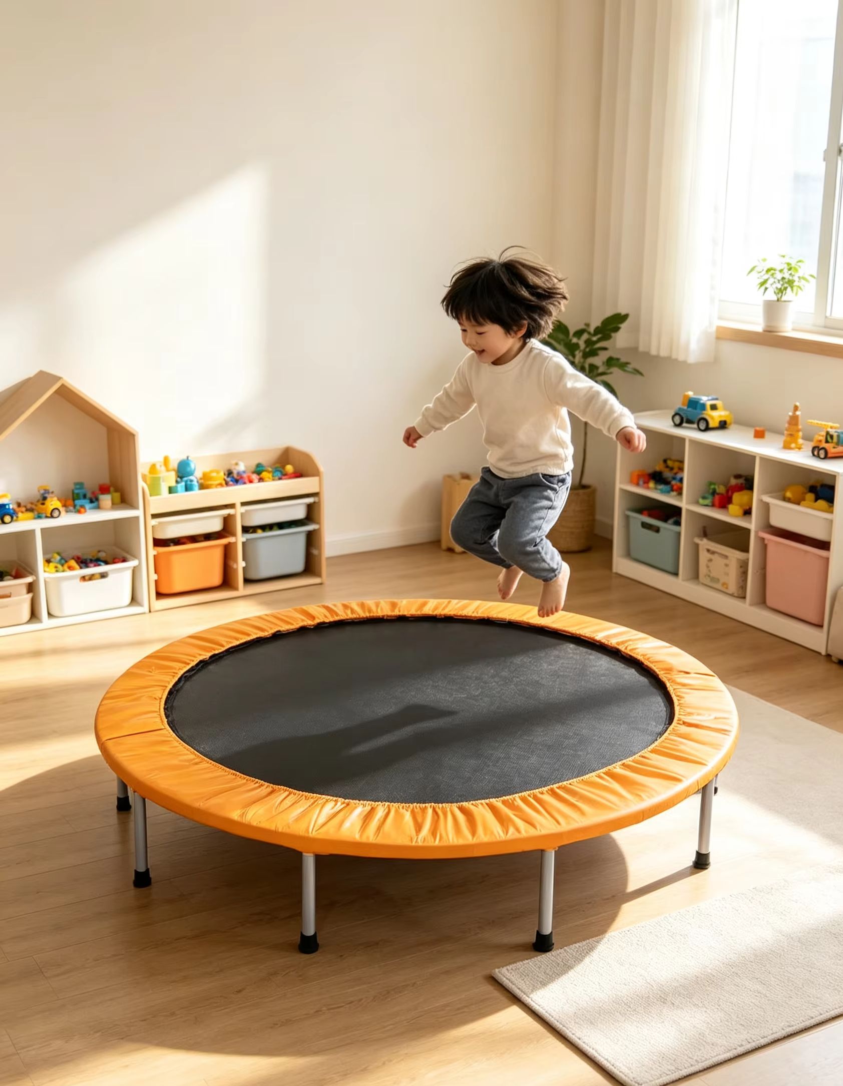 ترامبولين دائري صغير مع وسادة  - مراجعة Kids Outdoor Trampoline وسعره