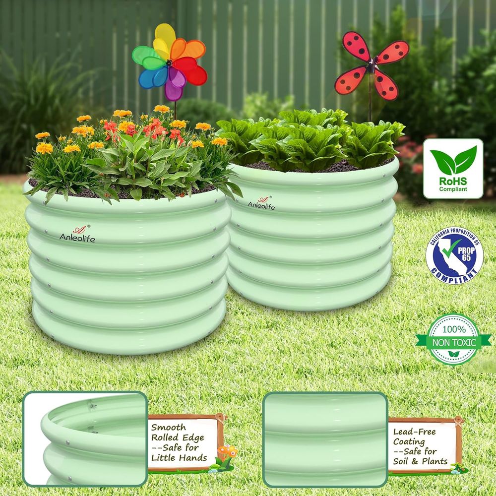 مجموعة من 4 أحواض زراعة صغيرة  - مراجعة Kids Outdoor Garden وسعره