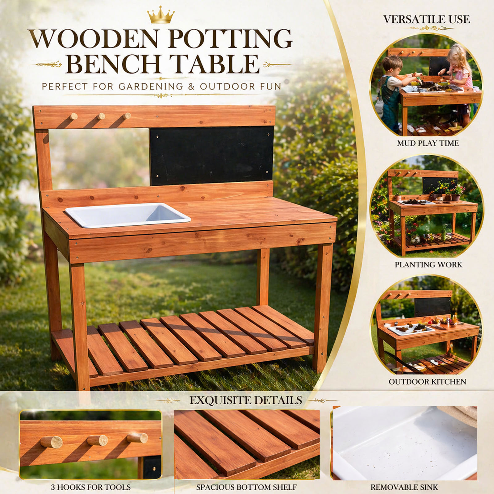 طاولات زراعة خشبية للأطفال للا - مراجعة Kids Outdoor Garden وسعره