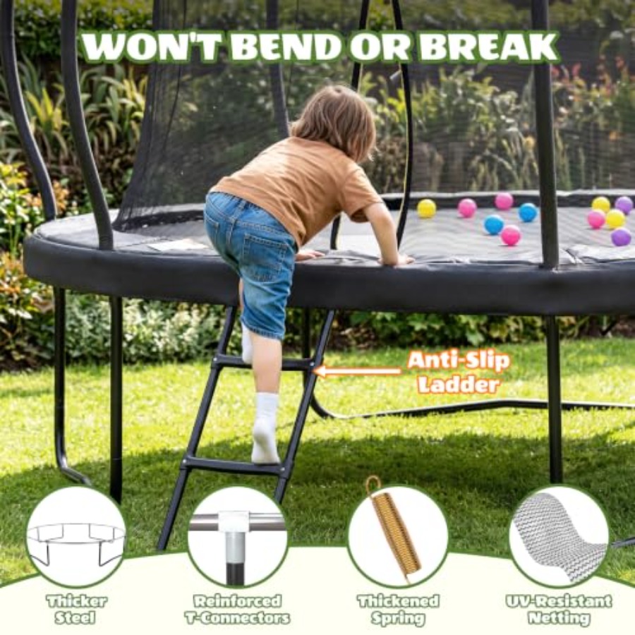ترامبولين خارجي للأطفال: 14 قد - مراجعة Kids Outdoor Trampoline وسعره