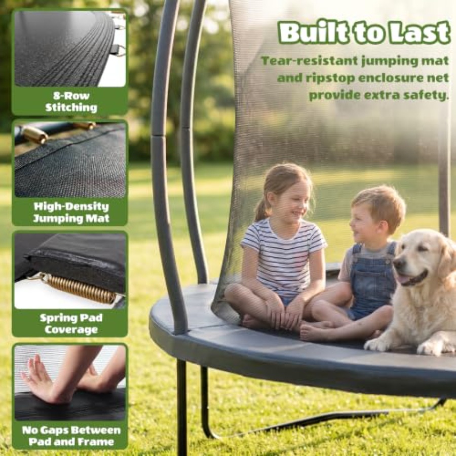 ترامبولين خارجي للأطفال: 14 قد - مراجعة Kids Outdoor Trampoline وسعره