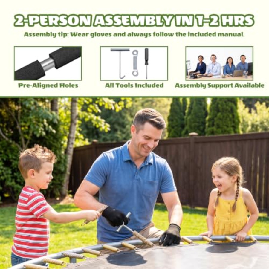 ترامبولين خارجي للأطفال: 14 قد - مراجعة Kids Outdoor Trampoline وسعره
